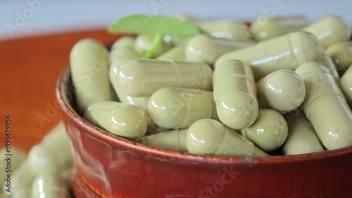 Gotu kola extract in capsules.
