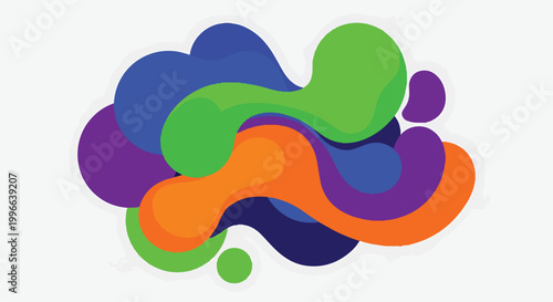 Tableau sur toile A colorful abstract composition (3)
