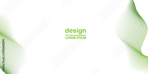 Abstract green wave line background modern flow design. suit for banner, web, brochure, presentation, website and poster
