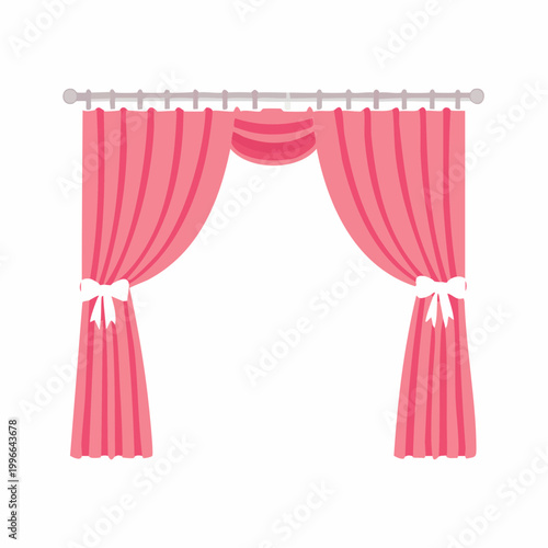 Pink Drapes with White Bows