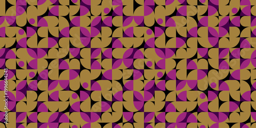 幾何学模様のレトロな繰り返し背景素材