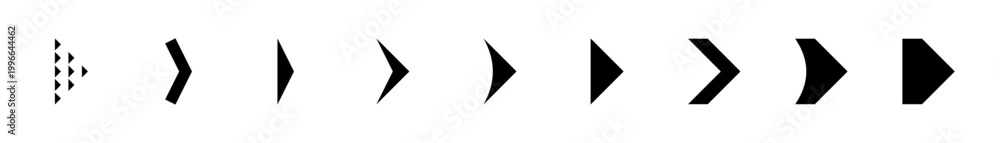 Fototapeta premium Black Arrow Shape Variations Pack