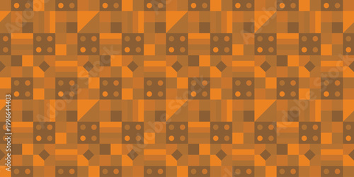 幾何学的なブロック格子デザイン連続模様背景素材
