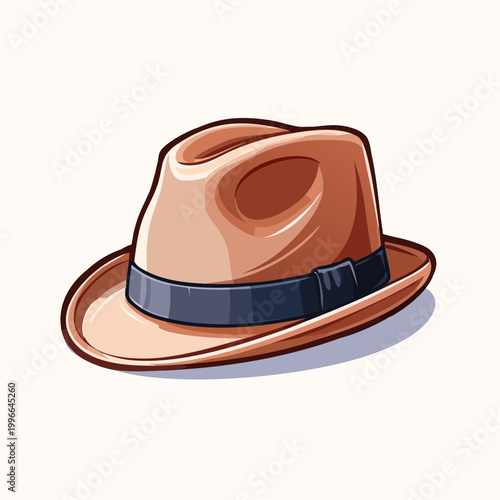 Illustration of a classic fedora hat