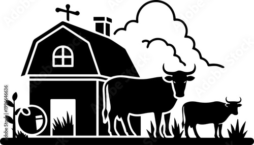 many animals in a farm