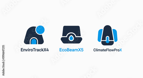 Environmental tracking eco-friendly solutions climate monitoring system icons with environment tracking monitoring sustainability protection analytics environmental atmosphere conservation