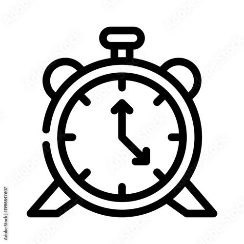 Tableau sur toile alarmclock line icon