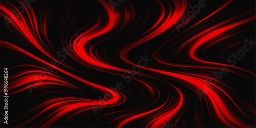 Vibrant abstract red background featuring fiery orange waves and a burning light texture with a swirling fractal motion design