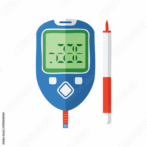 Blood Glucose Meter and Lancet Pen Icon