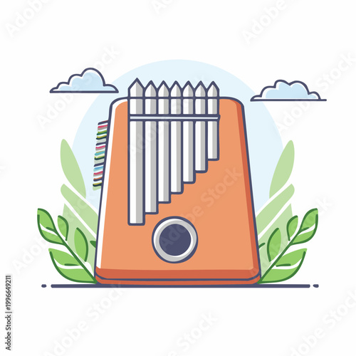 Kalimba Instrument Illustration