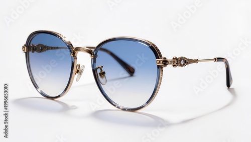 Vintage luxury sunglasses isolated on white background