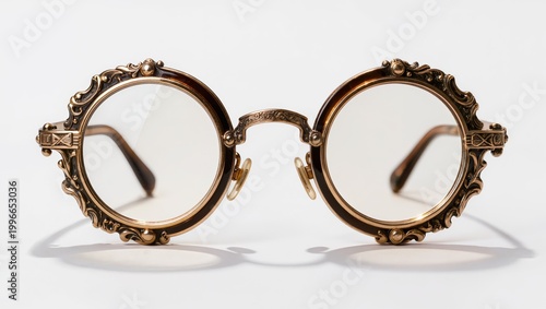 Vintage luxury sunglasses isolated on white background