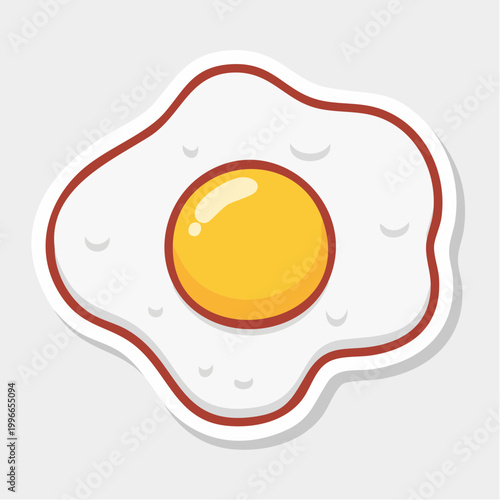 Cartoon Fried Egg Icon