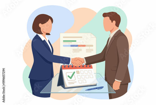 Business Professionals Handshake for Successful Agreement and Deal