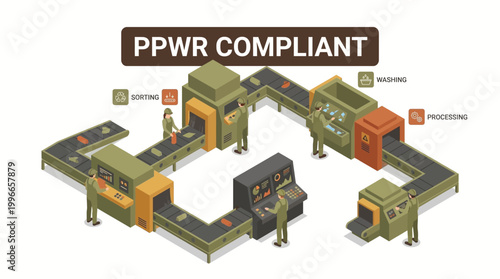 Industrial Process Management Ensuring Compliance with PPWR Standards for Efficient Sorting, Baking, and Processing Operations