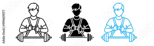 Meditating person with a dumbbell a fusion of mindfulness and fitness