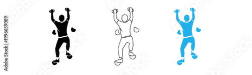 Celebrating success a turquoise silhouette of a victorious person with arms raised