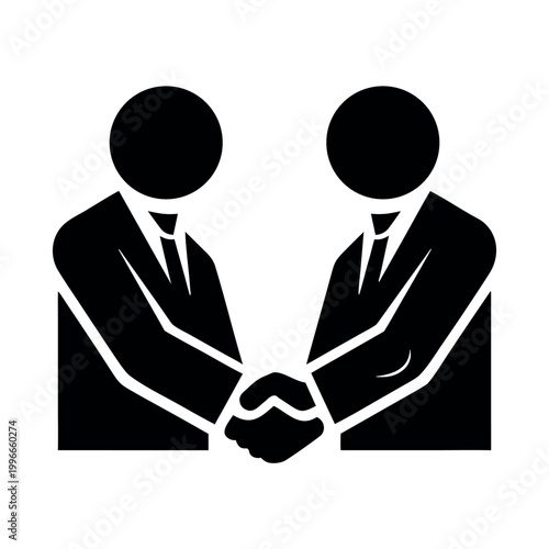 Business Handshake Agreement Deal Silhouette Illustration
