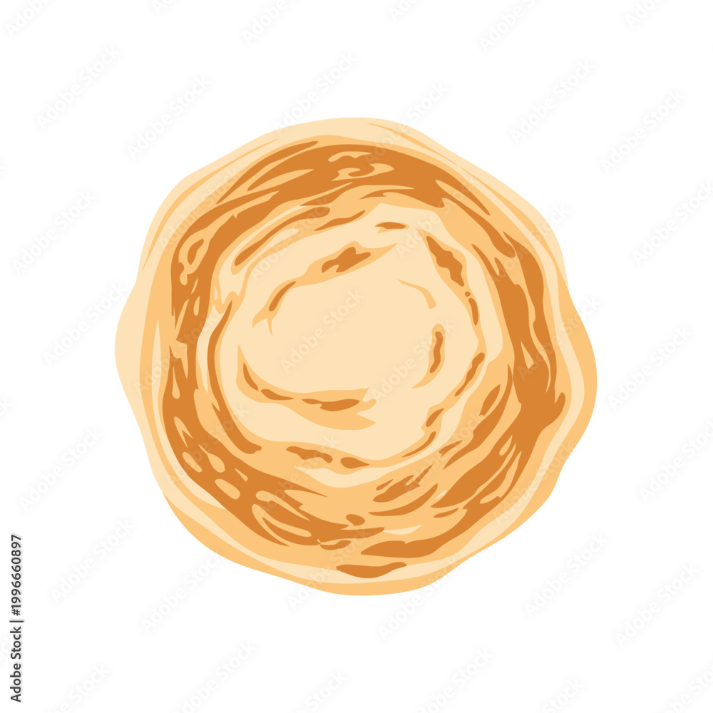 Obraz premium Digital illustration of a swirly orange and yellow circular pattern on a white background