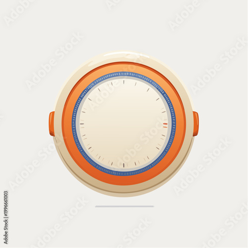 Modern Digital Watch Face with Orange Accents