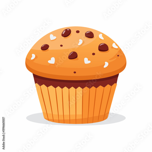 Chocolate Chip Muffin with Heart Sprinkles