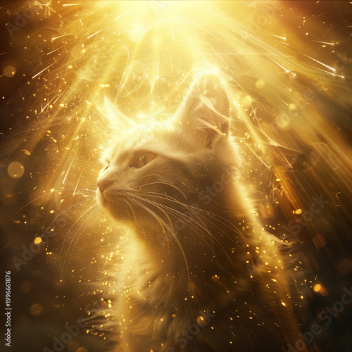 a divinely shining cat