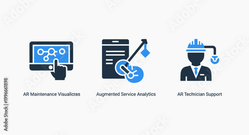 Business automation and it management icon set featuring digital dashboard engineered service automation and professional network engineer expert graphics business automation dashboard engineer
