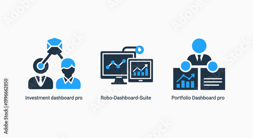 Data analysis and performance dashboard strategy business icons with analysis dashboard business performance strategy analytics reporting management financial monitoring intelligence