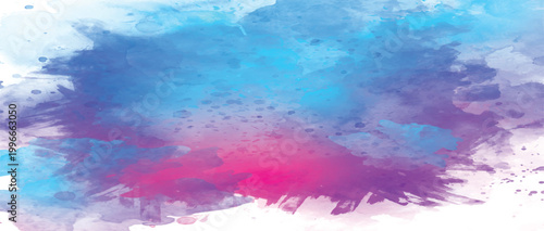 Detailed hand painted watercolour texture background. Abstract watercolor paint texture with colorful ink splashes and artistic grunge design pattern, vector illustration.