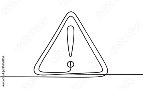 Warning sign with exclamation mark inside triangle icon