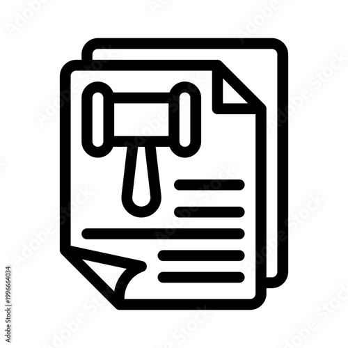 legaldocument line icon