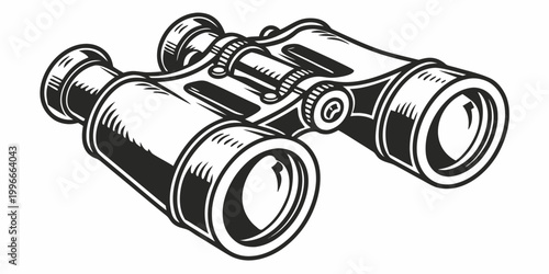 Cuadro en lienzo a pair of binoculars with a detailed design Vector