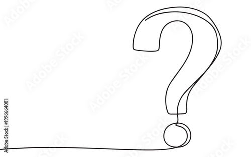 Simple question mark icon with dot at bottom
