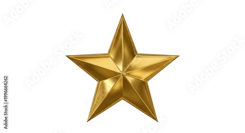 golden star isolated on white background
