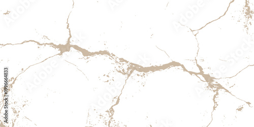 Abstract distressed beige cracked texture background with broken surface marble fissures and earthquake damage effect vector illustration.