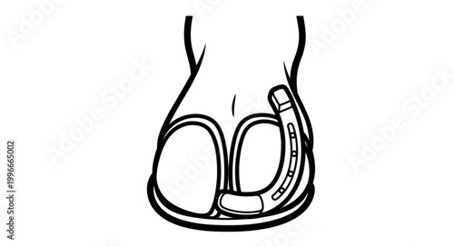 Close up of a horse hoof with a horseshoe attached.