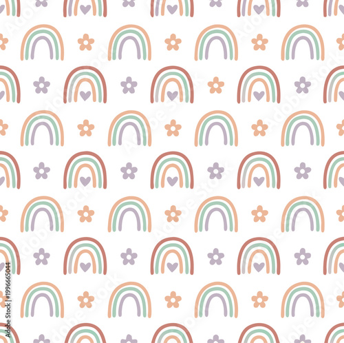 Seamless Cute Sky and Weather Pattern for Kids