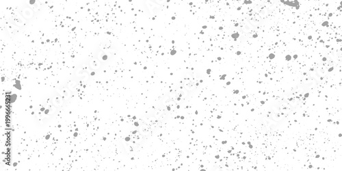 Abstract grey ink splatter grunge texture background with distressed messy paint drops and spots vector illustration.