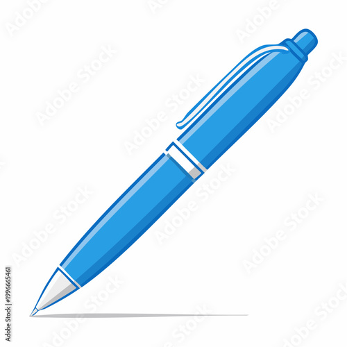 Blue Ballpoint Pen Illustration