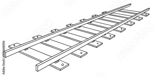 Bild auf Leinwand a metal ladder with rungs and two side rails Vector