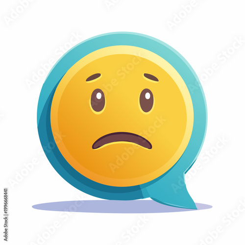 Sad Emoji in Speech Bubble