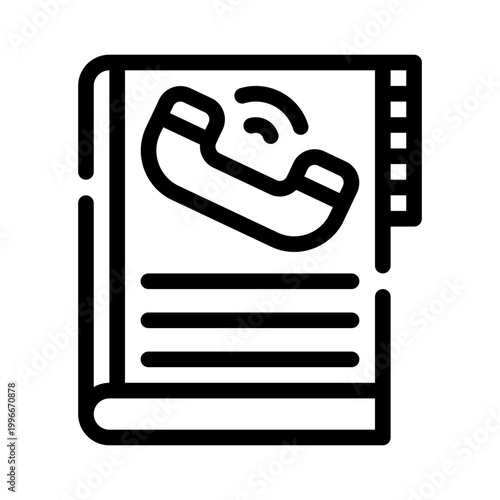 addressbook line icon