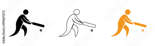 Cricket player silhouette a dynamic illustration of the sport