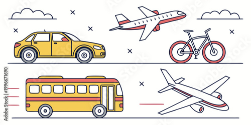 a yellow taxi cab and other vehicles on the road Vector