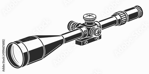 Tableau sur toile Telescopic rifle scope tactical sight with precision targeting magnification sho