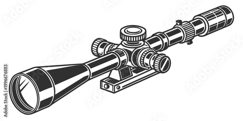 Tableau sur toile Tactical telescopic firearm scope sight with precision targeting magnification s