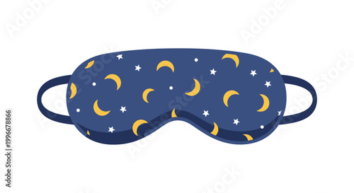 Sleep Mask with Moon and Star Pattern
