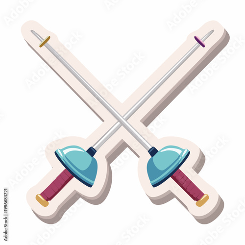 Crossed Fencing Swords