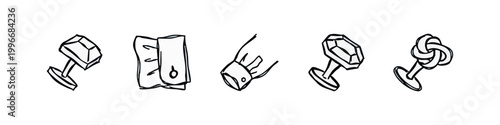 Icons related to formal wear and accessories