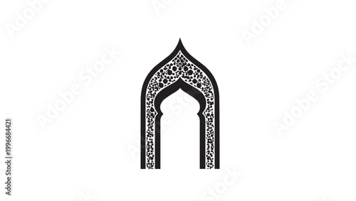 white and black Mosque gate